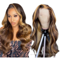 P4/27 Highlight Wig Brazilian Hair Body Wave 13*4 Transparent Lace Front Wigs Honey Blonde Ombre Lace Frontal Wigs For Women